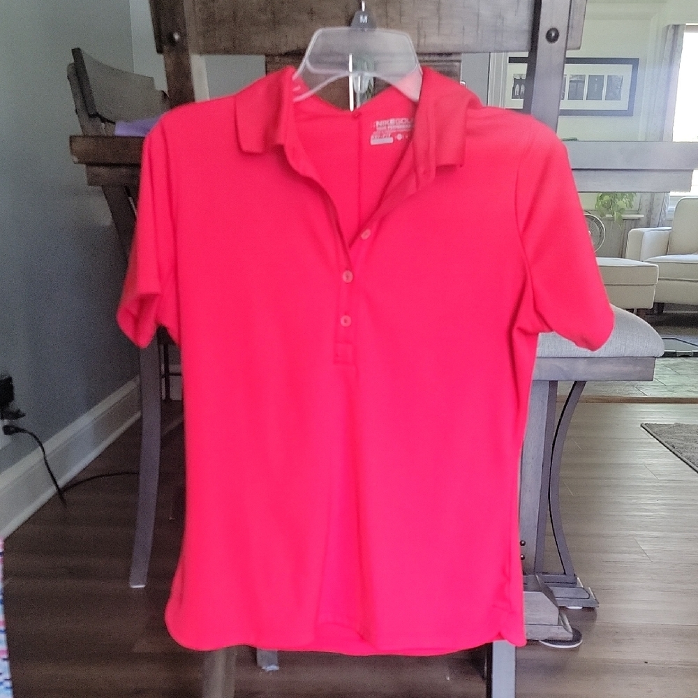 Nike Women's Bright Pink Button Down Shirt